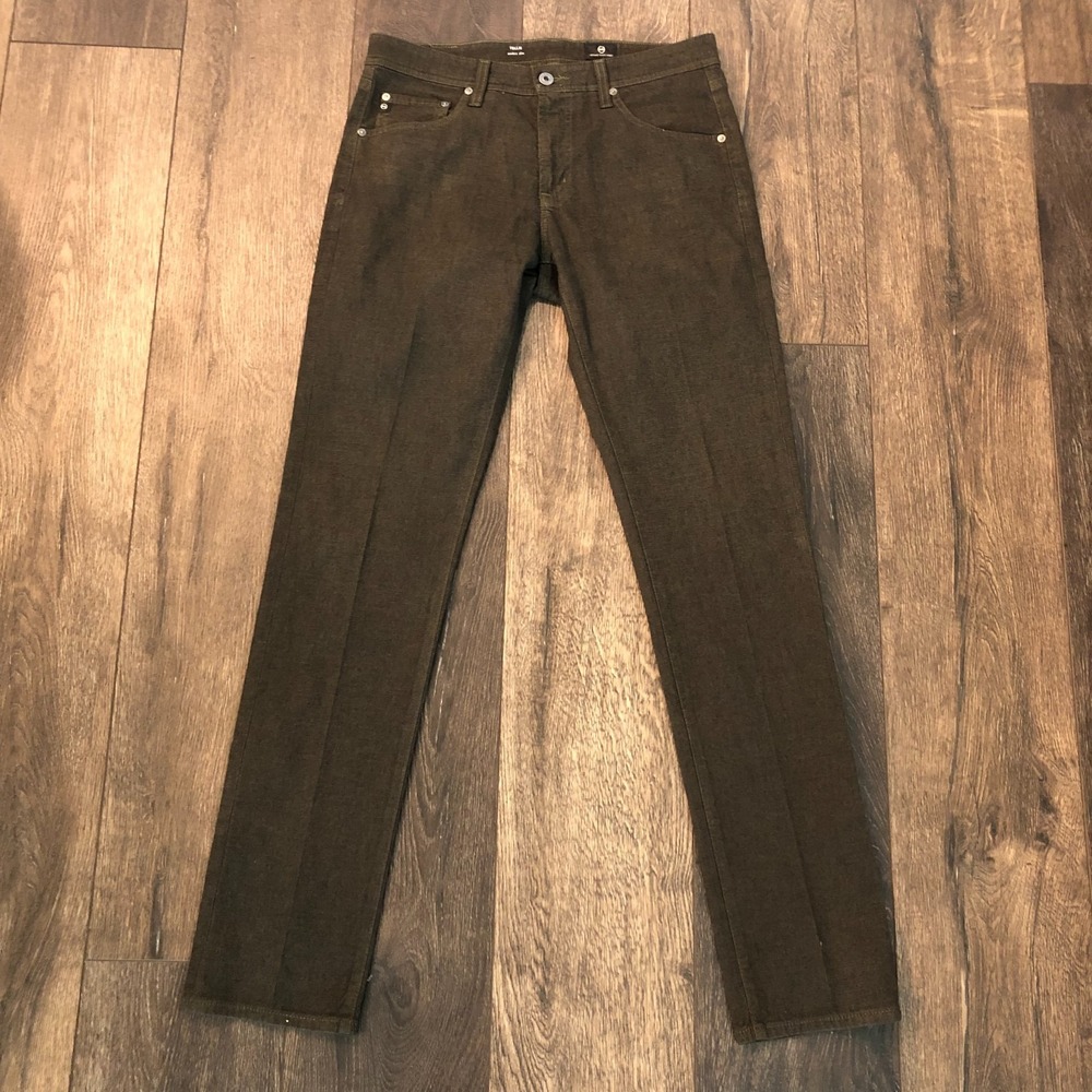 AG Adriano Goldschmied Mens Jeans The Tellis Modern Slim 31 X 34 Stretch Green